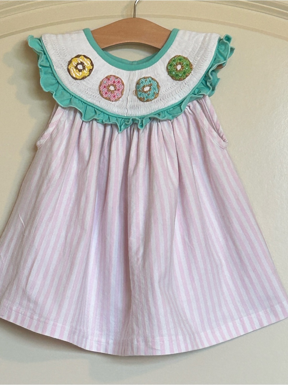 2T Busy Bee Smocks Donut Smocked Dress